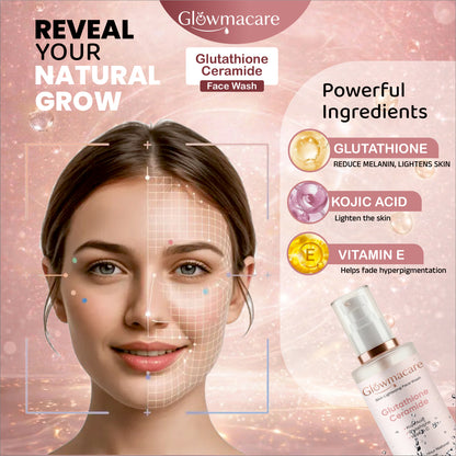 Glutathione Ceramides Face Wash – Brightening & Deep Clean