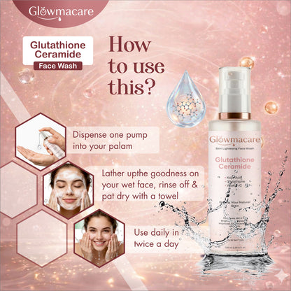 Glutathione Ceramides Face Wash – Brightening & Deep Clean